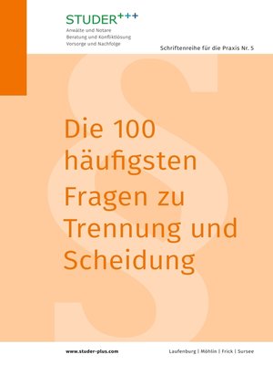cover image of Die 100 häufigsten Fragen zu Trennung und Scheidung